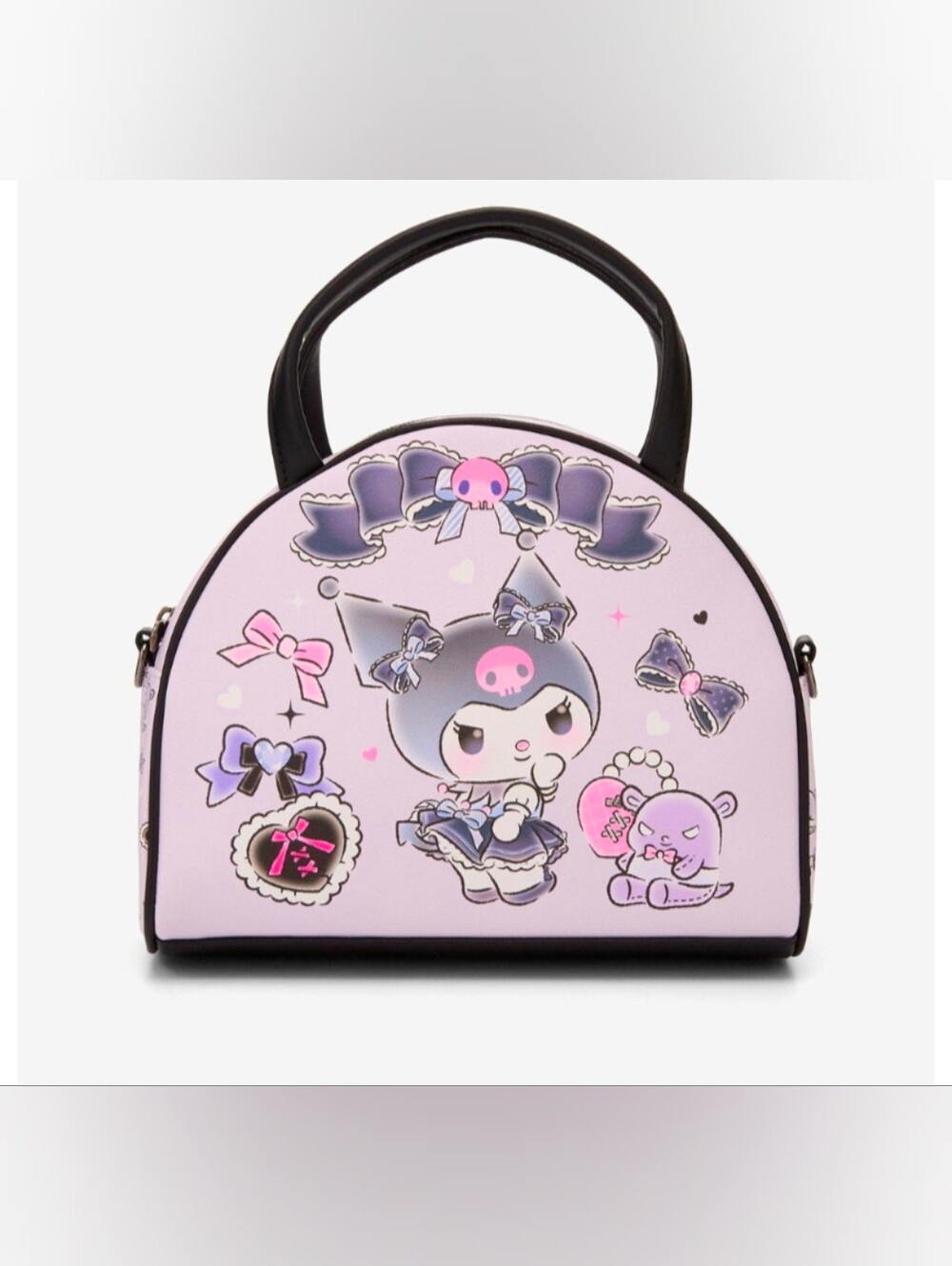 Loungefly Kuromi & Baku Ribbon Dome Crossbody Bag Purse Sanrio Hello Kitty New